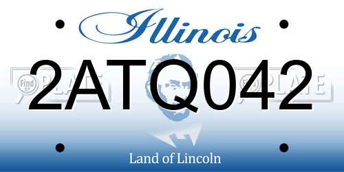 2ATQ042 Illinois License Plate