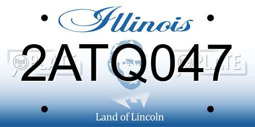 2ATQ047 Illinois License Plate