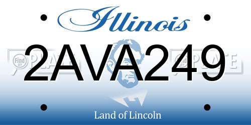 2AVA249 Illinois License Plate
