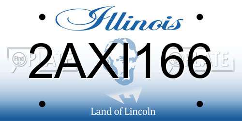 2AXI166 Illinois License Plate