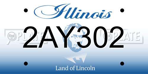 2AY302 Illinois License Plate