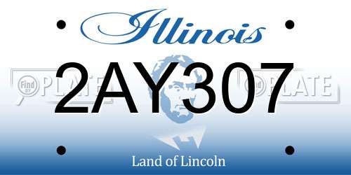 2AY307 Illinois License Plate