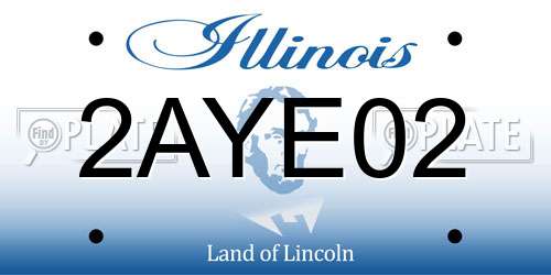 2AYE02 Illinois License Plate