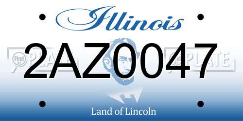 2AZ0047 Illinois License Plate