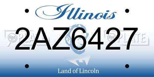 2AZ6427 Illinois License Plate