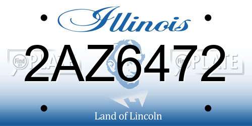 2AZ6472 Illinois License Plate