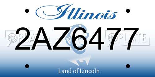 2AZ6477 Illinois License Plate