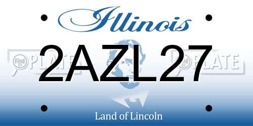 2AZL27 Illinois License Plate
