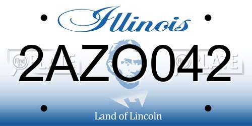 2AZO042 Illinois License Plate