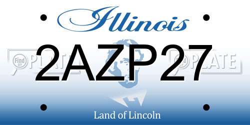 2AZP27 Illinois License Plate