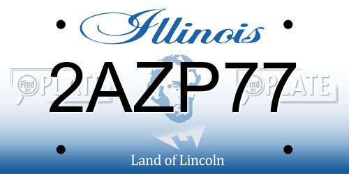 2AZP77 Illinois License Plate