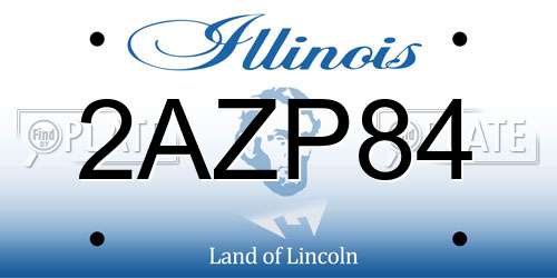 2AZP84 Illinois License Plate