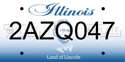 2AZQ047 Illinois License Plate