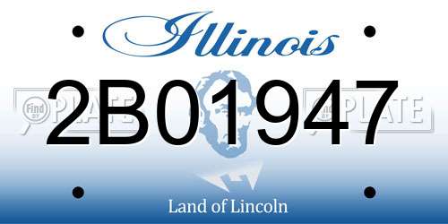 2B01947 Illinois License Plate
