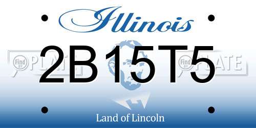 2B15T5 Illinois License Plate