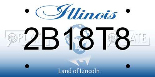 2B18T8 Illinois License Plate