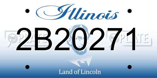 2B20271 Illinois License Plate