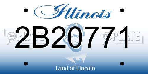 2B20771 Illinois License Plate