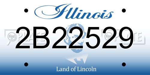 2B22529 Illinois License Plate