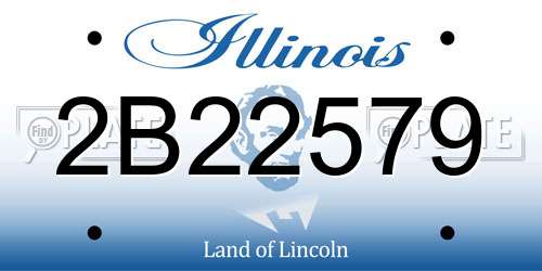 2B22579 Illinois License Plate