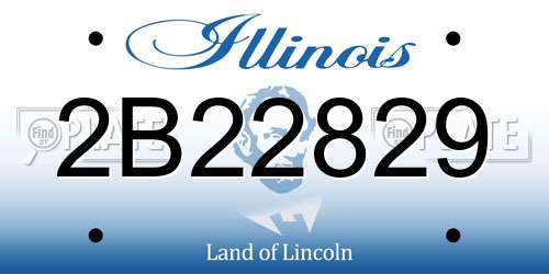 2B22829 Illinois License Plate