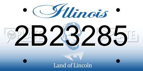 2B23285 Illinois License Plate