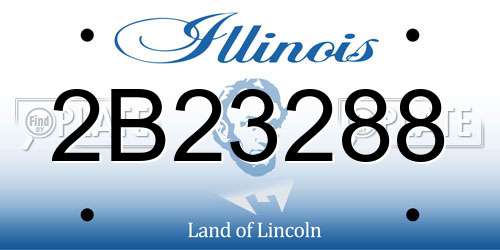 2B23288 Illinois License Plate