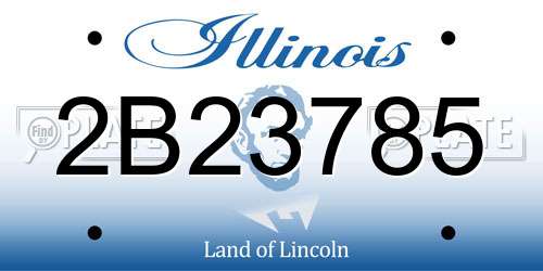 2B23785 Illinois License Plate