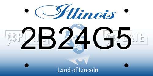 2B24G5 Illinois License Plate