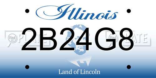 2B24G8 Illinois License Plate