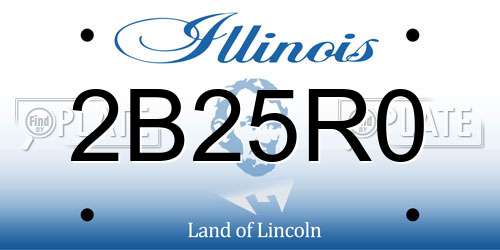2B25R0 Illinois License Plate