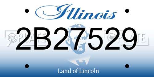 2B27529 Illinois License Plate