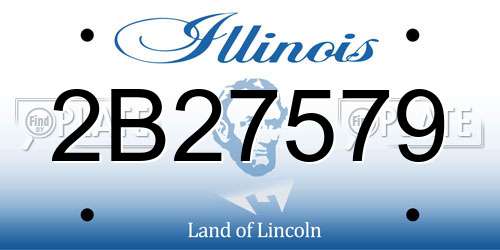 2B27579 Illinois License Plate