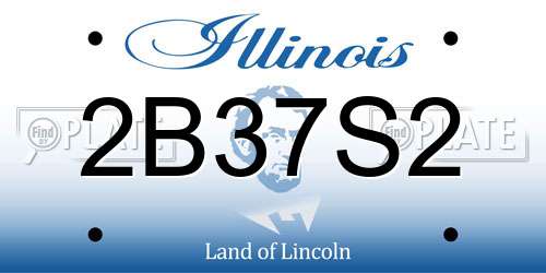2B37S2 Illinois License Plate