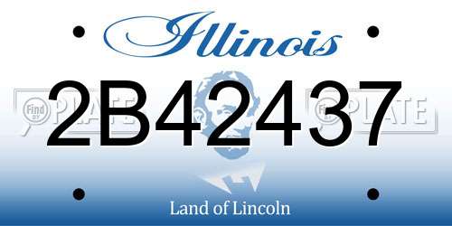 2B42437 Illinois License Plate