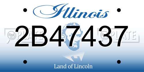 2B47437 Illinois License Plate