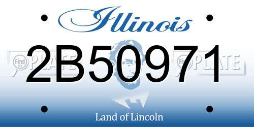 2B50971 Illinois License Plate