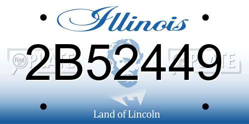 2B52449 Illinois License Plate