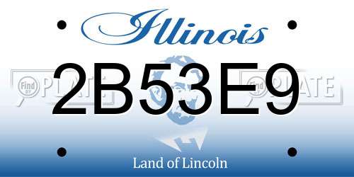 2B53E9 Illinois License Plate
