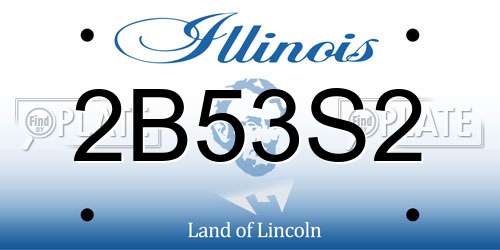2B53S2 Illinois License Plate