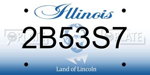 2B53S7 Illinois License Plate
