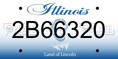 2B66320 Illinois License Plate