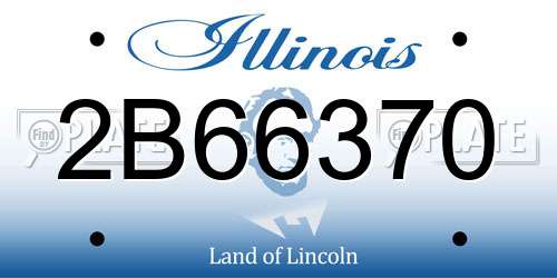 2B66370 Illinois License Plate