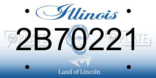 2B70221 Illinois License Plate