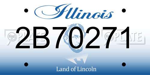 2B70271 Illinois License Plate