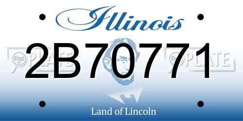 2B70771 Illinois License Plate