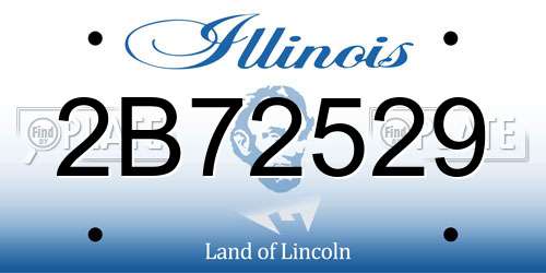 2B72529 Illinois License Plate