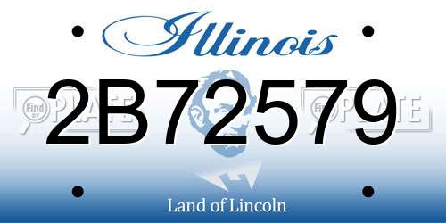 2B72579 Illinois License Plate