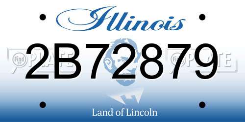 2B72879 Illinois License Plate