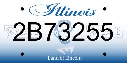 2B73255 Illinois License Plate